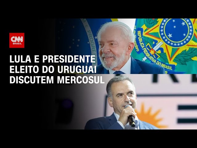 ⁣Lula e presidente eleito do Uruguai discutem Mercosul | CNN ARENA