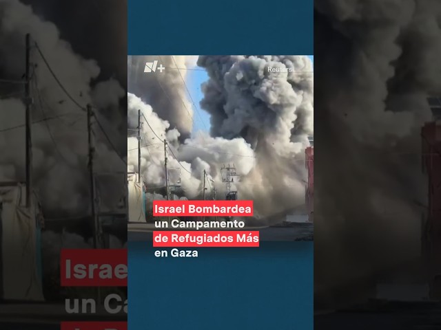 ⁣Israel bombardea un campamento de refugiados más en Gaza #nmas #israel #gaza #shorts