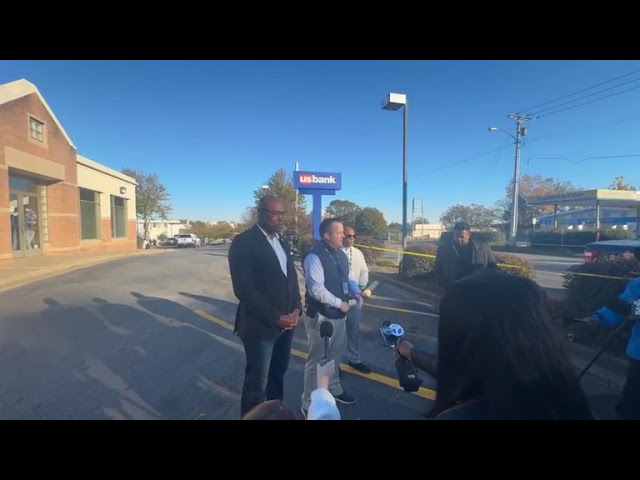 ⁣Mayor Frank Scott Jr. speaks to the media after shooting at Park Plaza Mall on Black Friday