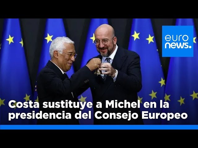 ⁣Cambio de guardia: António Costa sustituye a Michel en la presidencia del  Consejo Europeo