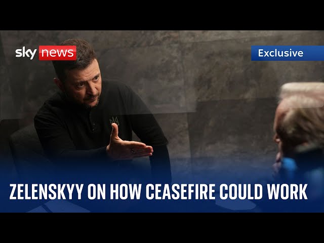 ⁣Zelenskyy sets out Ukraine's conditions for potential ceasefire - and says he will work with Tr