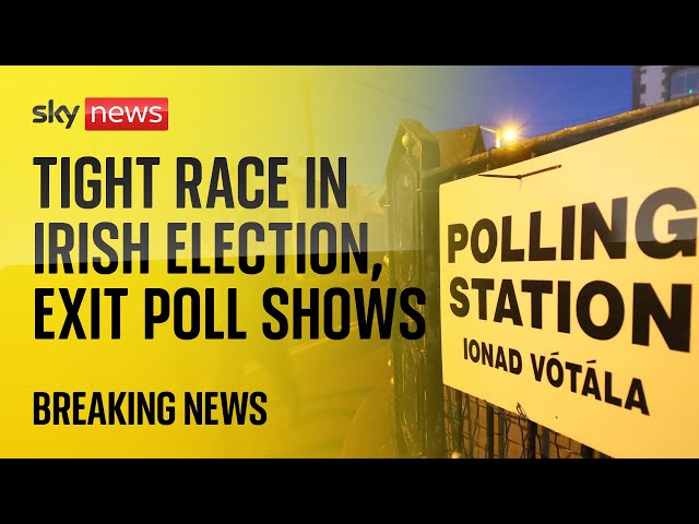 ⁣Sinn Fein narrowly ahead of Fine Gael in Ireland election, says exit poll