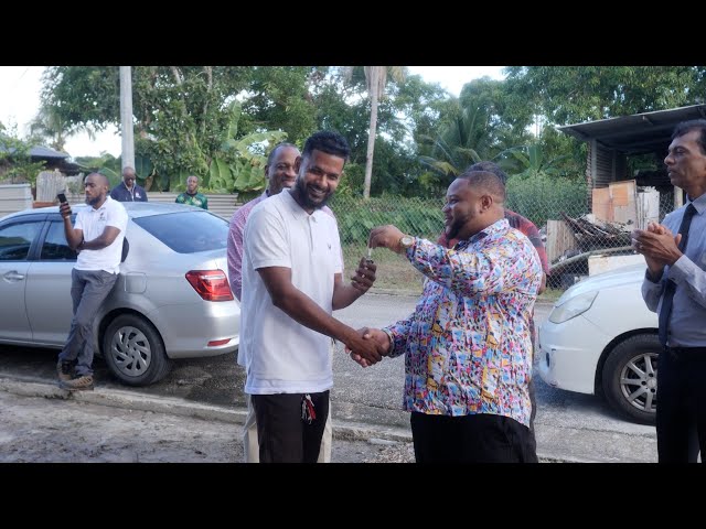 ⁣Toco/Sangre Grande Families Receive Keys To Starter Homes