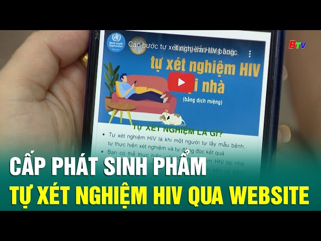 ⁣Cấp phát sinh phẩm tự xét nghiệm HIV qua website