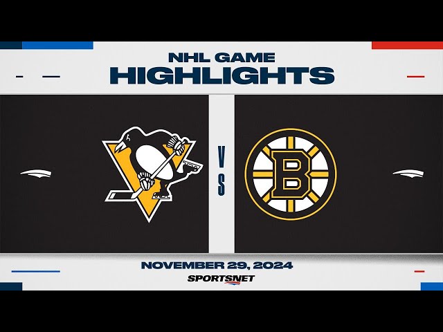 ⁣NHL Highlights | Penguins vs. Bruins - November 29, 2024