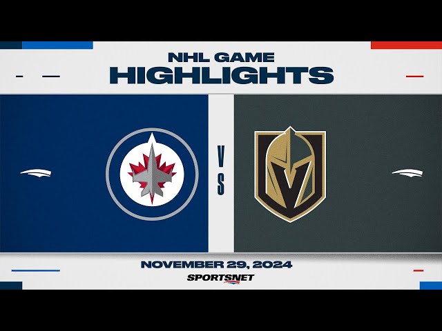 ⁣NHL Highlights | Jets vs. Golden Knights - November 29, 2024