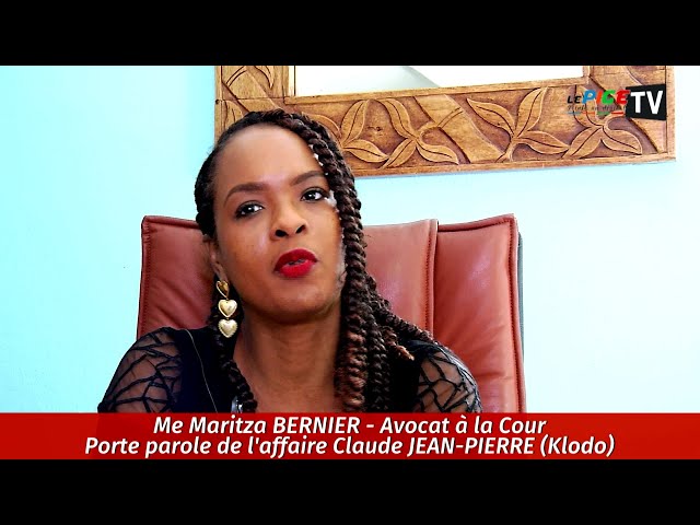 ⁣Me Maritza BERNIER : Avocate à la Cour, Porte parole de l'affaire Claude JEAN-PIERRE (Klodo)