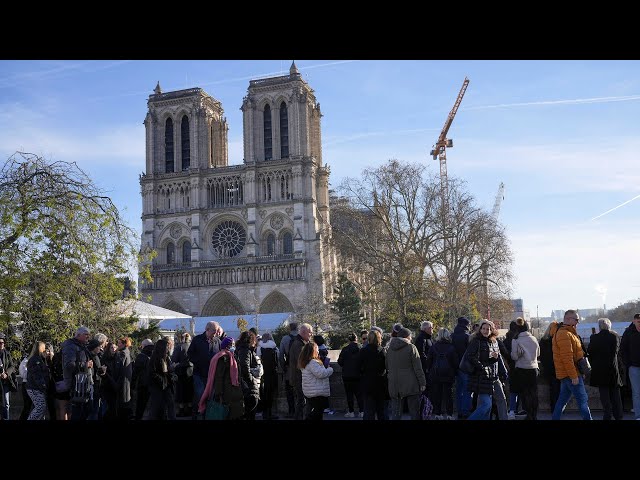 ⁣Repaired Notre Dame Cathedral unveiled after devastating fire