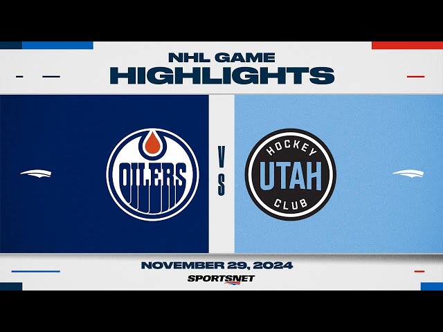 ⁣NHL Highlights | Oilers vs. Utah HC - November 29, 2024