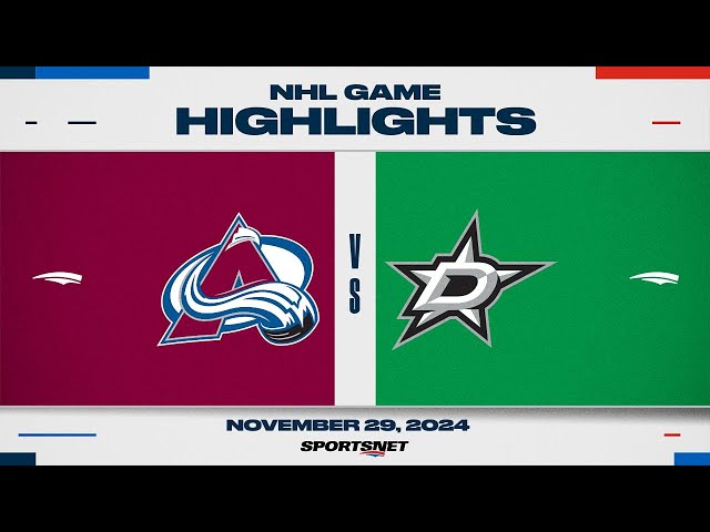 ⁣NHL Highlights | Avalanche vs. Stars - November 29, 2024