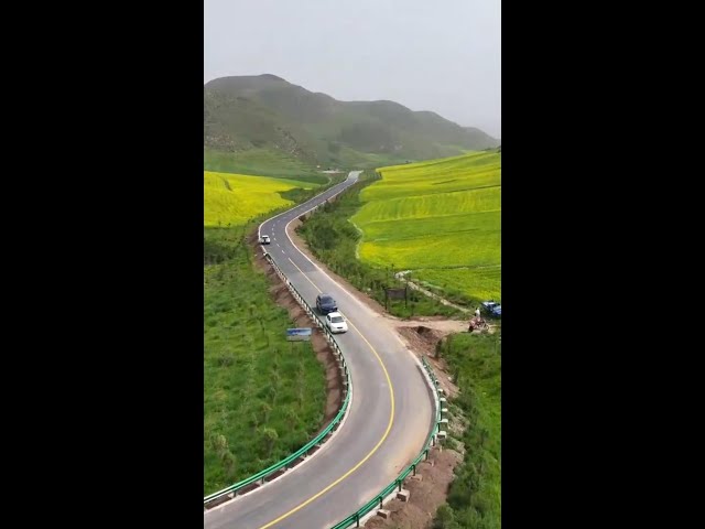 ⁣Road network boosts rural revitalization in China's Gansu