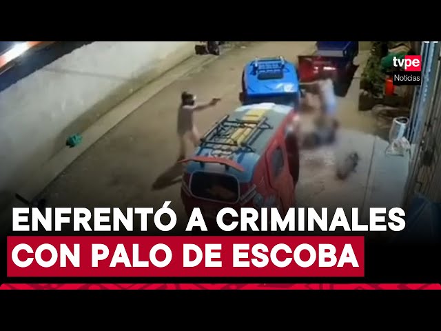 ⁣Huánuco: mujer enfrenta a asaltantes armados con un palo de escoba y salva a comerciante