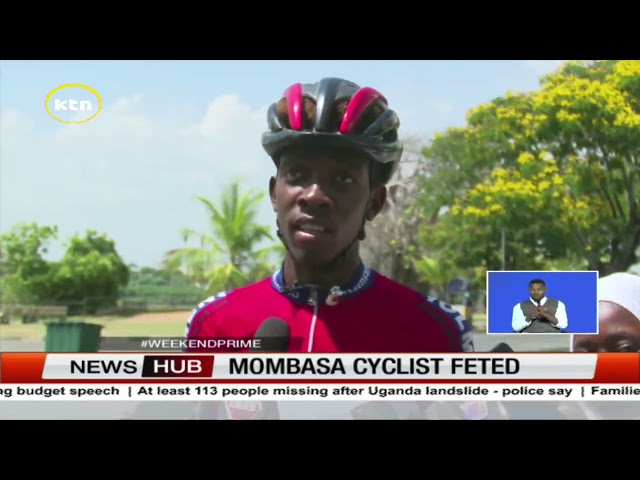 ⁣Mombasa cyclist feted