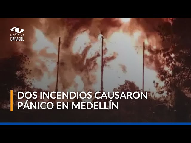 ⁣Emergencia en Medellín por incendio generado por globo de mecha