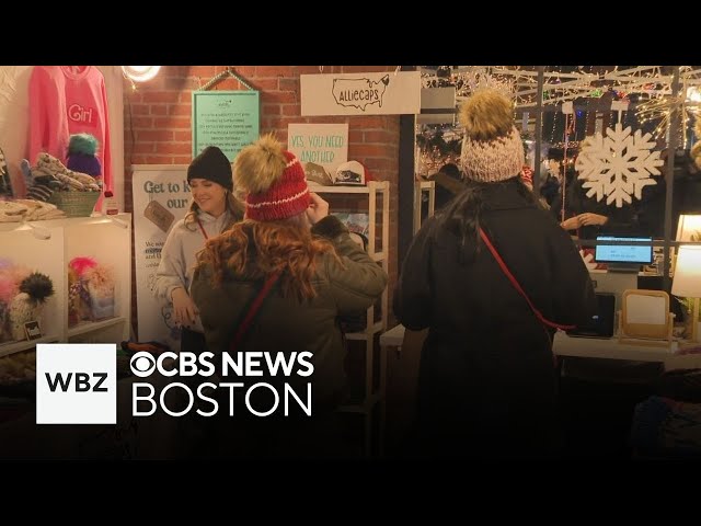 ⁣People celebrate Small Business Saturday at Sowa Winter Festival in Boston