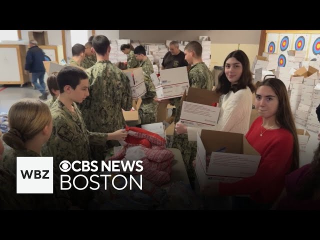 ⁣Cape Cod residents make care packages for overseas troops