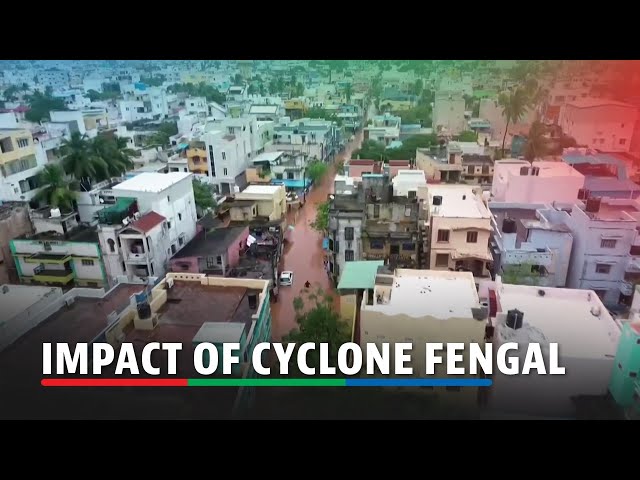 ⁣DRONE FOOTAGE: Cyclone submerges India's southeast as it makes landfall | ABS-CBN News