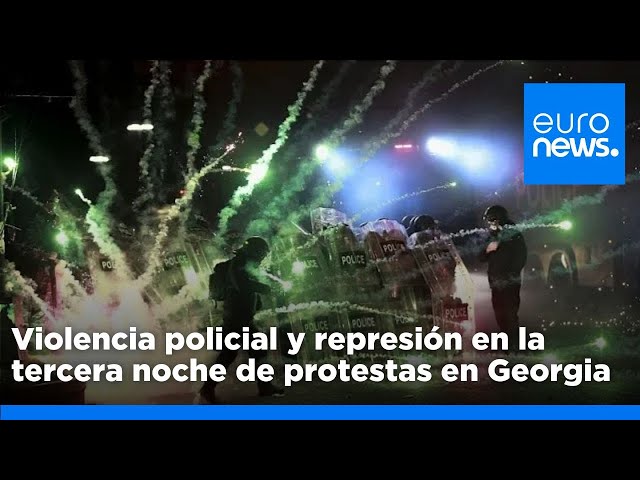 ⁣Continúan las protestas en Georgia por tercera noche tras la suspensión de las negociaciones de a…