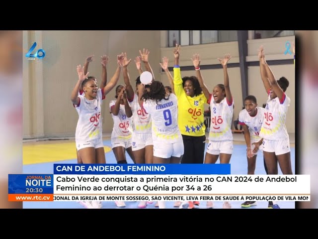 ⁣Cabo Verde conquista a primeira vitória no CAN 2024 de Andebol Feminino