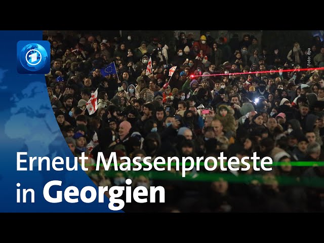 ⁣Erneut Proteste und Krawalle in Georgien