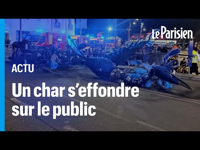 ⁣Un char s'effondre sur la foule lors d’une parade de Noël à Trouville, 13 blessés