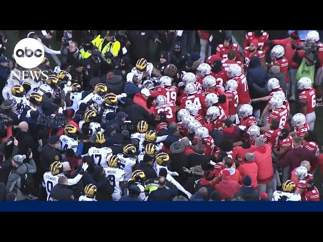 ⁣Fight breaks out after Michigan stuns No. 2 Ohio State