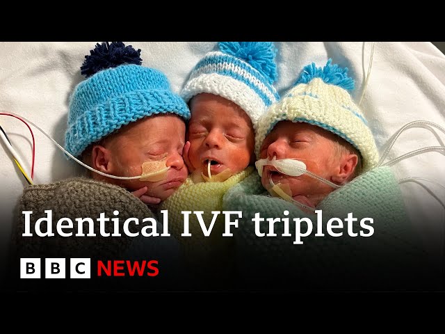 ⁣Identical IVF triplets like a ‘gift from God’ | BBC News| BBC News