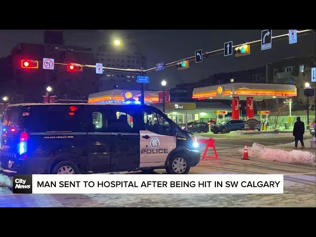 ⁣Pedestrian in serious condition after being struck by a vehicle in Calgary SW