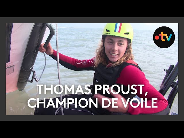 ⁣Thomas Proust, champion de voile Nacra