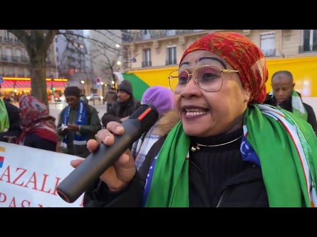 ⁣MANIFESTATION de DAWULA YAHAKI à Paris contre le régime d'Azali ce dimanche 1er décembre 2024