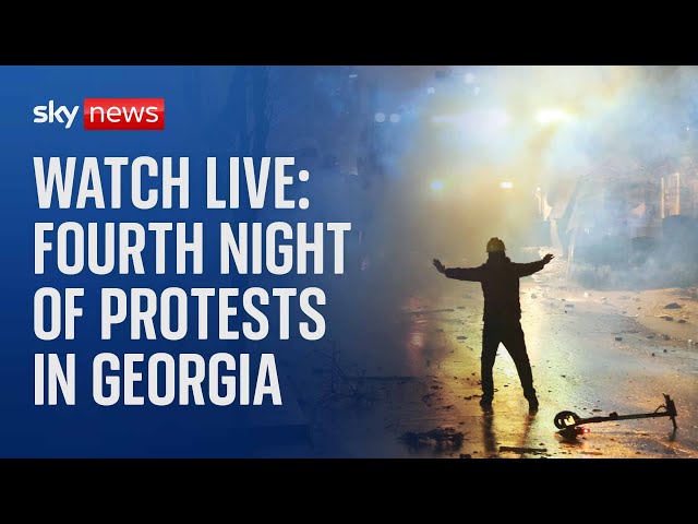 ⁣Watch Georgia protests live: Protesters demonstrate in Tbilisi for a fourth straight night