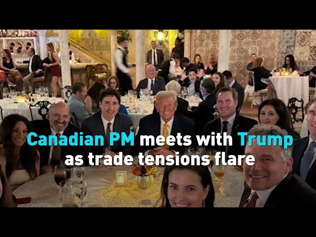 ⁣Canadian PM meets with Trump as trade tensions flare