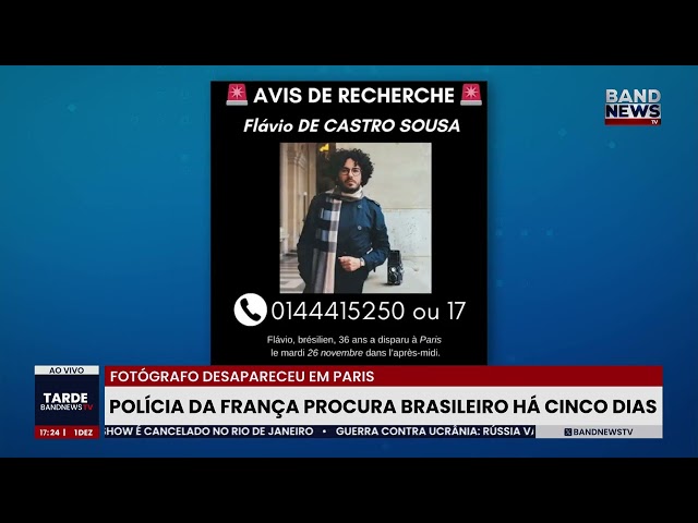 ⁣Polícia da França procura por brasileiro há 5 dias