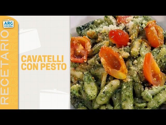 ⁣PASO a PASO para preparar CAVATELLI con PESTO de ALBAHACA y PEREJIL