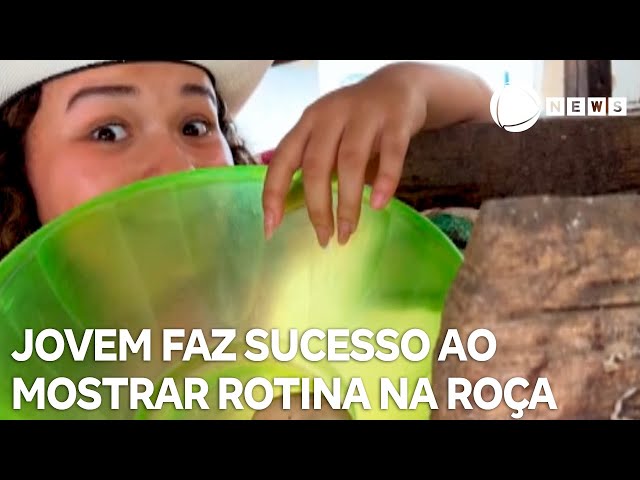 ⁣Influenciadora faz sucesso na internet ao mostrar a vida na roça de Minas Gerais