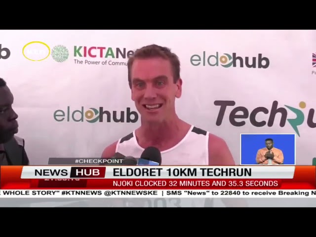 ⁣Christine Njoki and John Lomoni emerge victorious in Eldoret 10KM TechRun