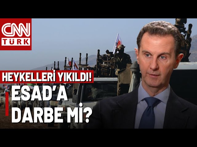 ⁣Halep'te Baba Esad'ın Heykeli Yıkıldı! "Esad'a Darbe Girişimi" Mi?