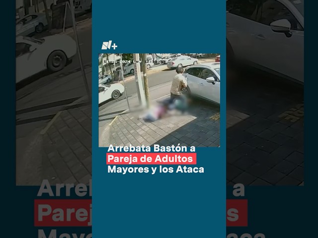 ⁣Joven de 19 años arrebata bastón a pareja de adultos mayores y los ataca - N+ #shorts