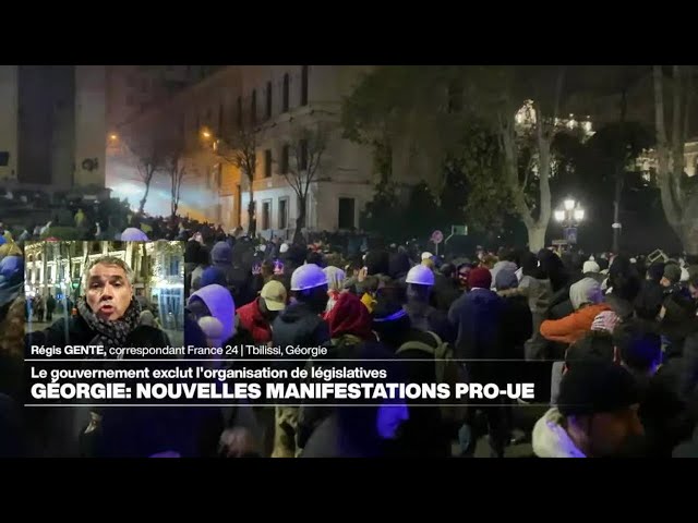 ⁣Géorgie : des milliers de manifestants pro-UE dans les rues pour la quatrième soirée consécutive