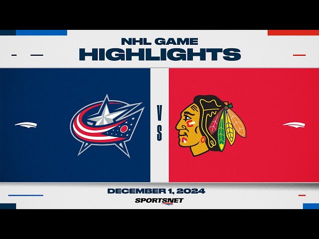 ⁣NHL Highlights | Blue Jackets vs. Blackhawks - December 1, 2024