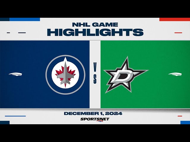 ⁣NHL Highlights | Jets vs. Stars - December 1, 2024