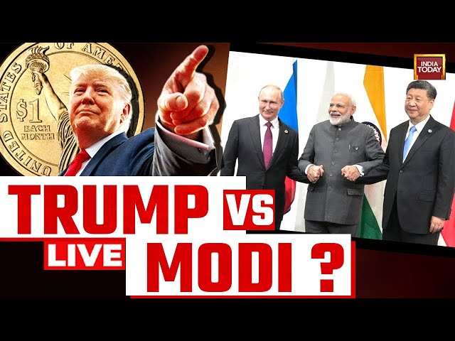 ⁣Trump vs BRICS LIVE: Donald Trump's Bold Stance on Dollar Supremacy a Trouble for PM Modi? | US