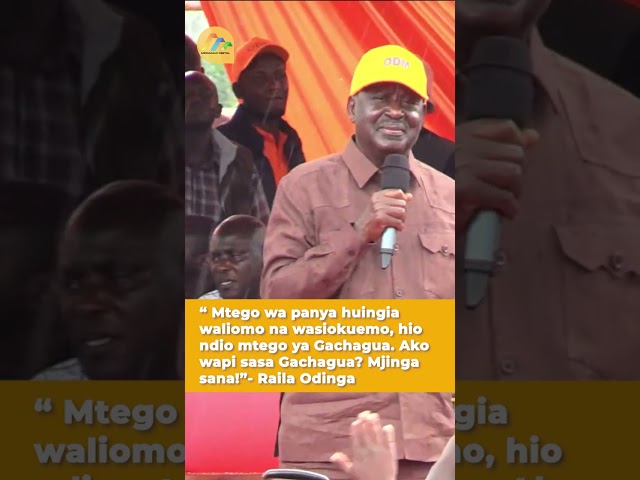 ⁣“ Mtego wa panya huingia waliomo na wasiokuemo. Ako wapi sasa Gachagua? Mjinga sana!”- Raila Odinga