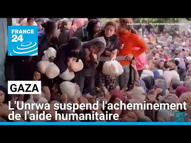 ⁣Gaza : l'Unrwa suspend l'acheminement de l'aide humanitaire par Kerem Shalom • FRANCE