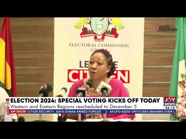 ⁣Special Voting Kicks Off Today: Western and Eastern Regions rescheduled to December 5