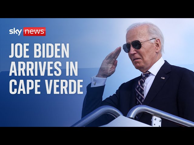 ⁣US President Joe Biden lands in Cape Verde