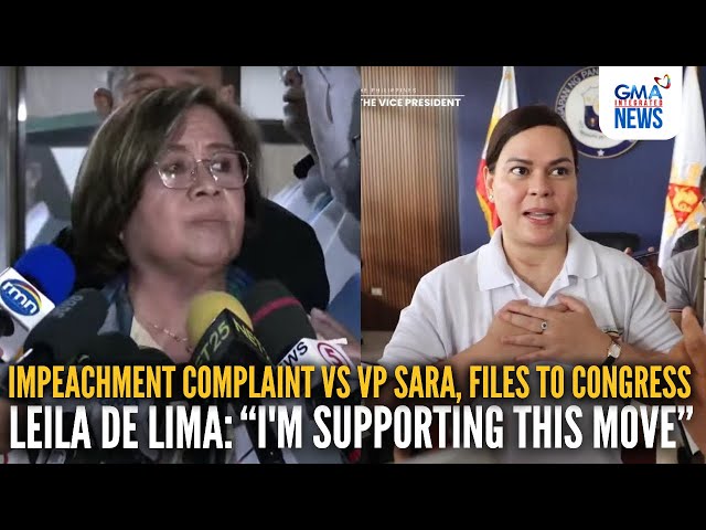 ⁣Impeachment complaint vs VP Sara Duterte, files to Congress | GMA Integrated News