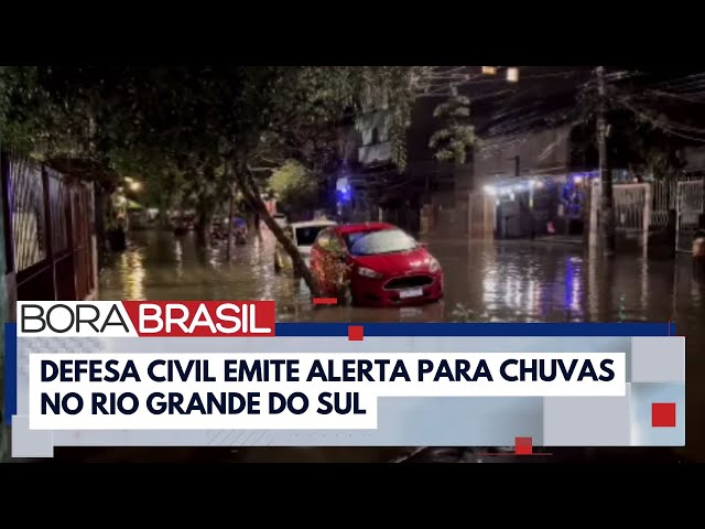 ⁣Defesa Civil emite alerta para temporais no RS por meio de SMS | Bora Brasil