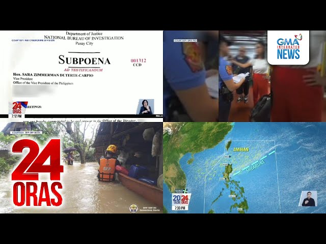 ⁣24 Oras: (Part 2) NBI, naglabas ng bagong subpoena para kay VP Sara; Neri Naig-Miranda,..., atbp.