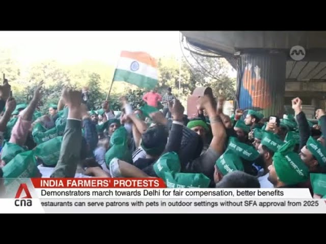 Hundreds of Indian farmers begin protest march towards New Delhi